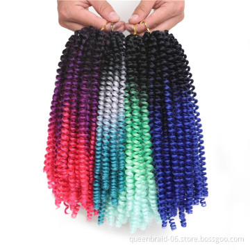 Smart Braid Ombre Synthetic Brown Spring Twist Braiding Hair Extension Crotchet Passion Twist Braids Hair
